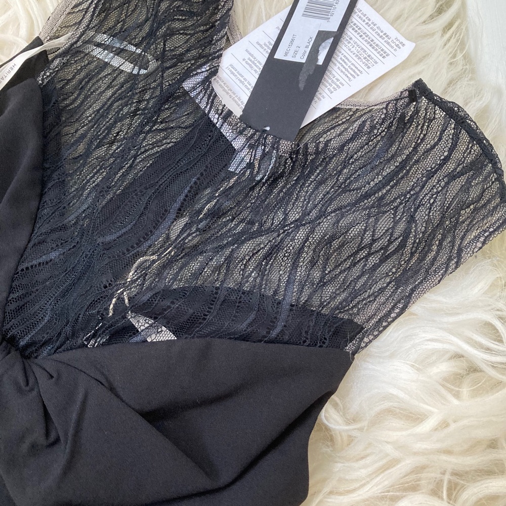 HALSTON HERITAGE Crew Neck Knee-Length Dress - Picture 8 of 12